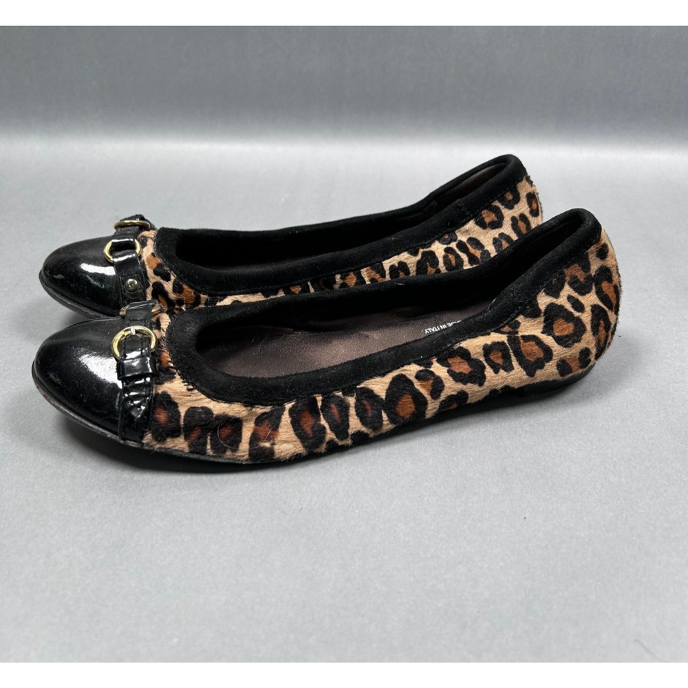 AGL Attilio Giusti Leombruni Monika Leopard Print Ballet Flats‎ Italy EU 37.5